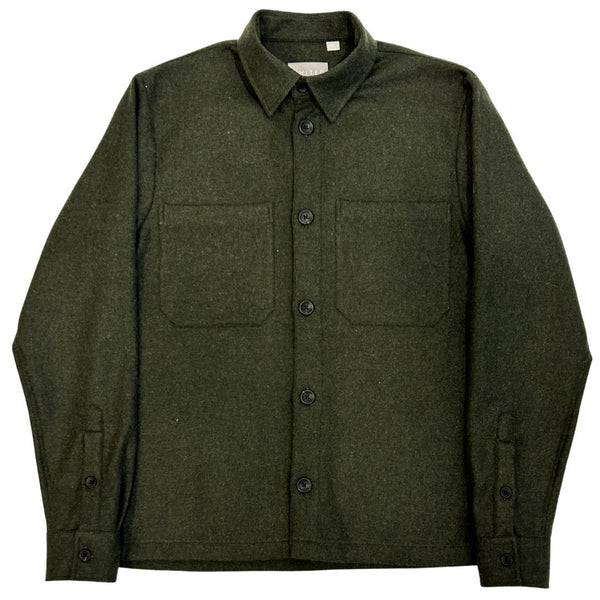 Dark Juniper Wool Overshirt