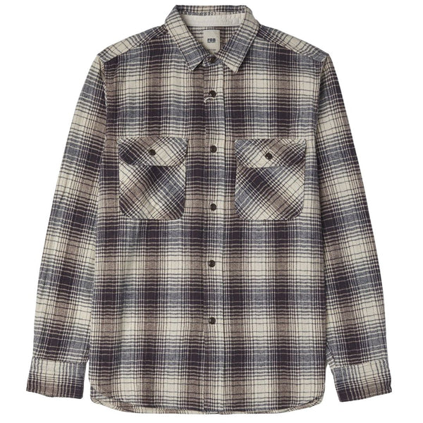 F3510 Navy Heavy Nel Flannel Work Shirt
