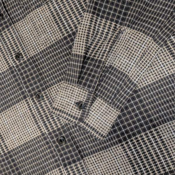 Black Post Man Heavy Flannel Check Shirt