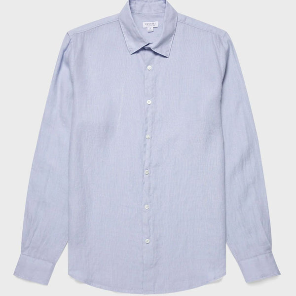 Light Blue Linen LS Shirt