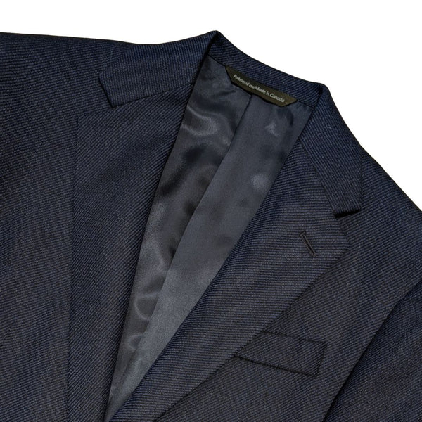 Blue Twill Flannel Wool Sport Jacket