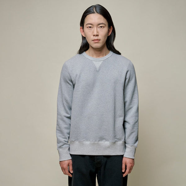 Grey Melange Vintage Machine Heavyweight Cotton Sweatshirt