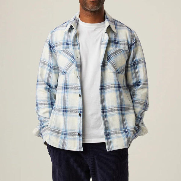 Blue Check Blunt Cotton Overshirt