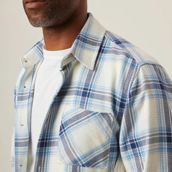 Blue Check Blunt Cotton Overshirt