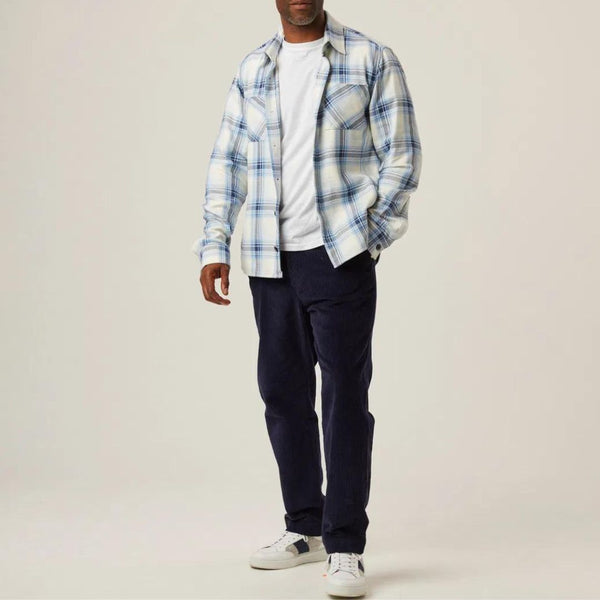 Blue Check Blunt Cotton Overshirt