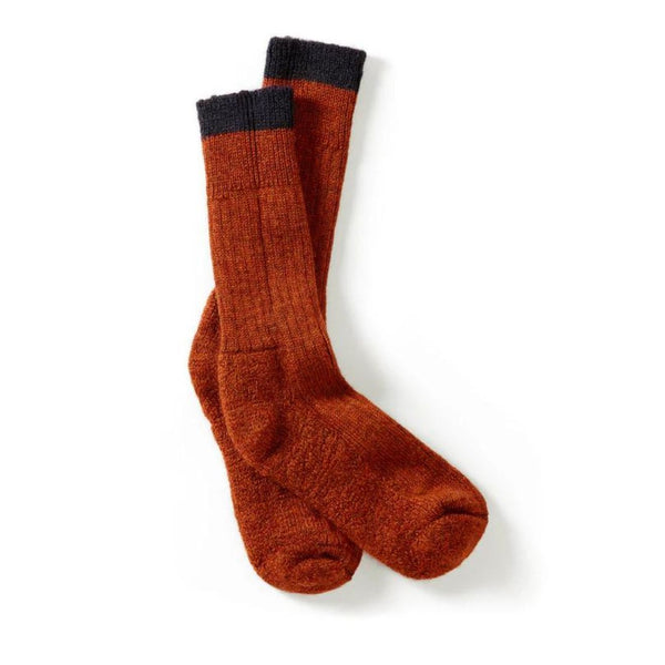 Orange Wool Boot Socks