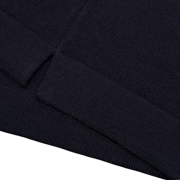Navy Fine Knit Crewneck Sweater