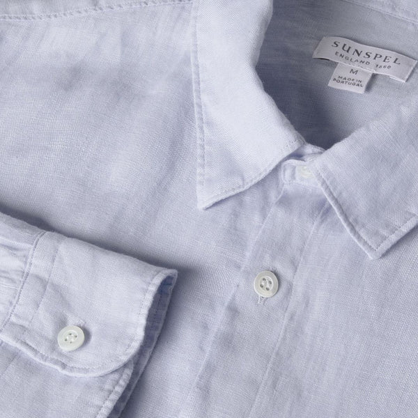 Light Blue Linen LS Shirt