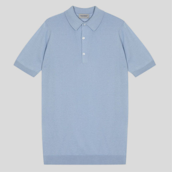 Mirage Blue Mycroft Sea Island Cotton Polo Shirt