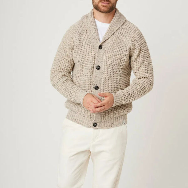 Skiddaw Waffle Shawl Wool Cardigan