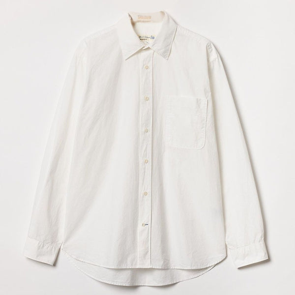 White SHIRT01 Organic Cotton Poplin L/S Shirt