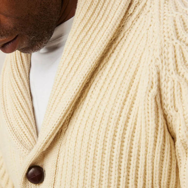 Ecru Wilkinson Merino Wool Shawl Cardigan