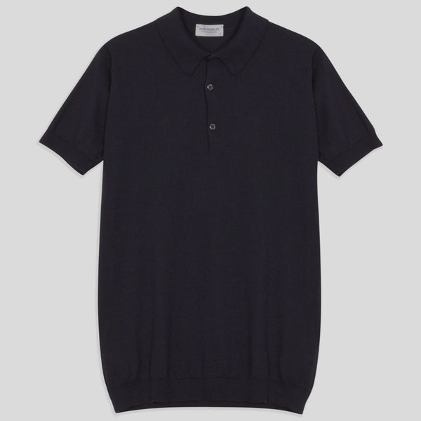 Navy Adrian Sea Island Cotton Polo
