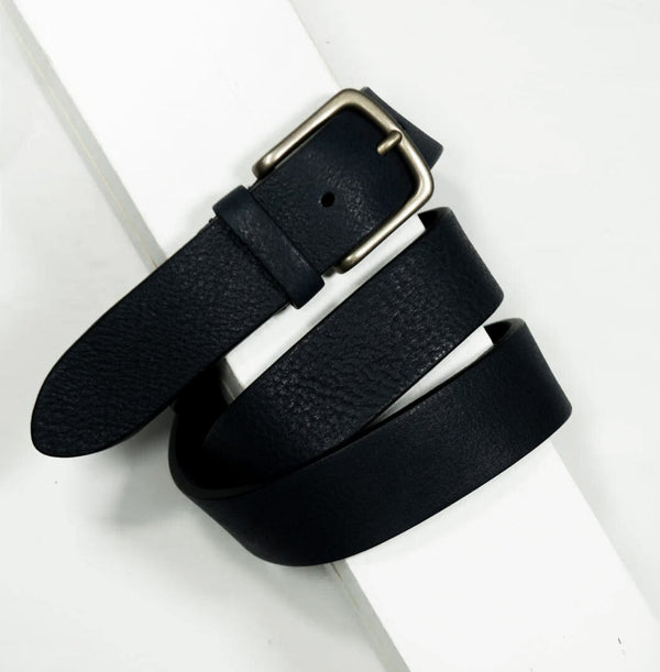 Black 130 cm Bridle Leather Belt