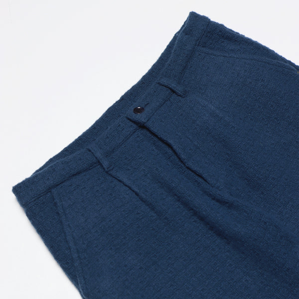 Insignia Blue Textured Jacquard Ryder Wool Trouser