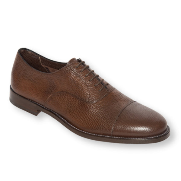 Castagna Cap Toe Deer Skin Grain Leather Oxford Shoe
