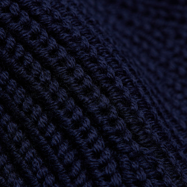 Navy Vasken Merino Wool Cardigan