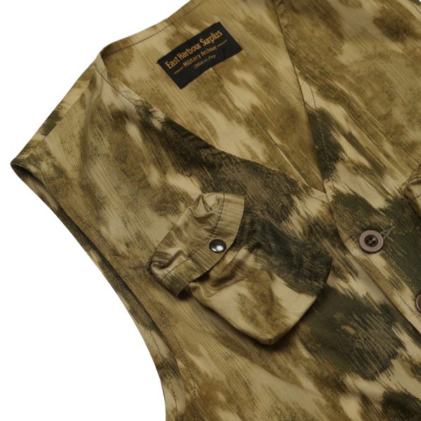 Green Camo Chase Field Surplus Cotton Vest