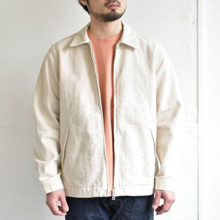 Ecru Herringbone Drizzler Jacket