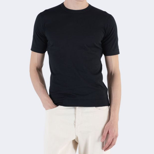 Black Lorca Sea Island Cotton T-Shirt