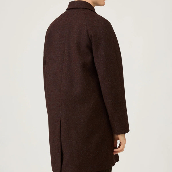 Truffle Harris Tweed Long Car Coat