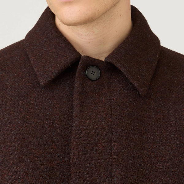 Truffle Harris Tweed Long Car Coat