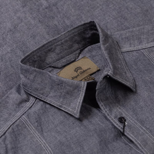 Indigo Chambray Medical Cotton Shirt