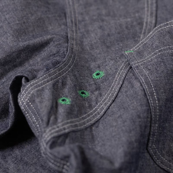 Indigo Chambray Medical Cotton Shirt