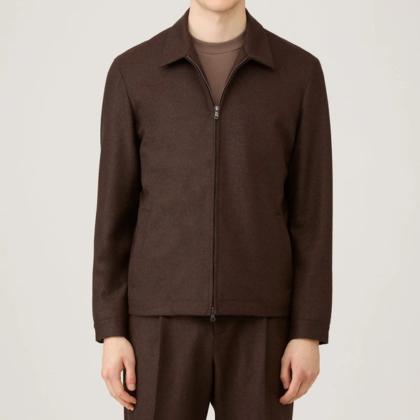 Truffle Boiled Wool Zip Jacket