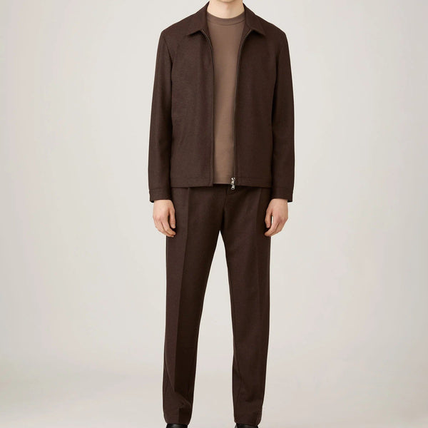 Truffle Boiled Wool Zip Jacket