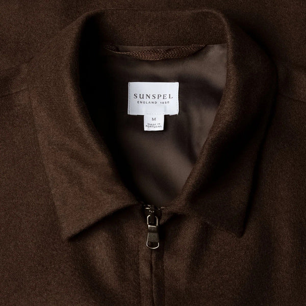 Truffle Boiled Wool Zip Jacket