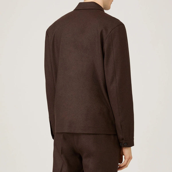 Truffle Boiled Wool Zip Jacket