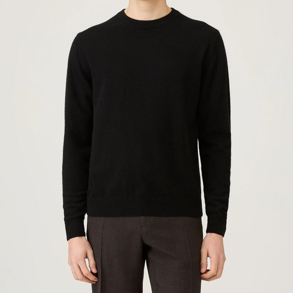 Black Cashmere Crewneck Sweater