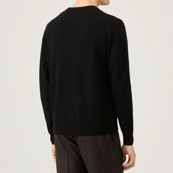 Black Cashmere Crewneck Sweater