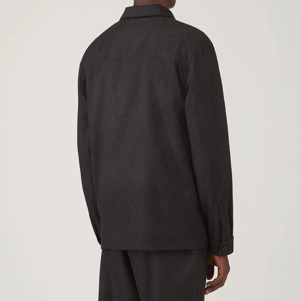 Charcoal Melange Flannel Overshirt