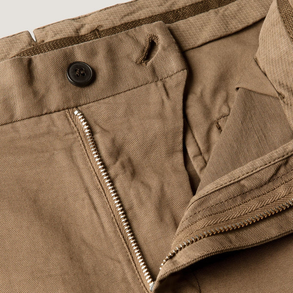Dark Cedar Cotton Linen Trouser