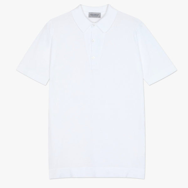 White Mycroft Sea Island Cotton Polo Shirt