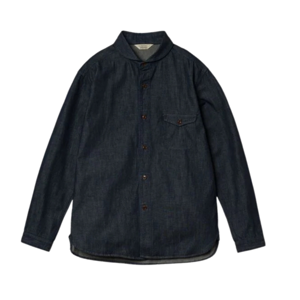 Indigo Denim OR-5107 Shawl Collar Cotton Shirt