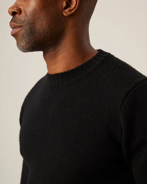 Black Makers Stitch Crew Neck Jumper Sweater