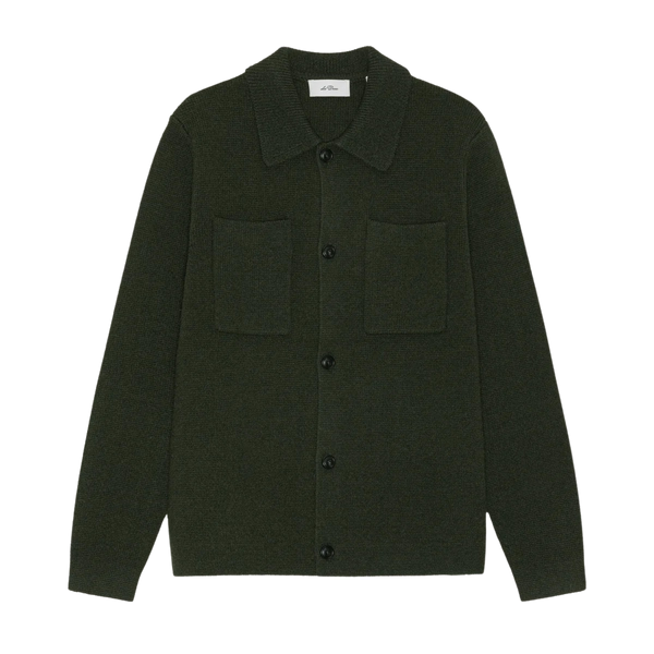 Rosin Green Milano Knit Wool Overshirt