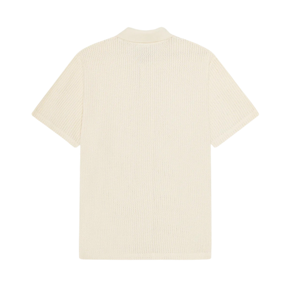 Eggnog White Pointelle Cotton Knit S/S Shirt