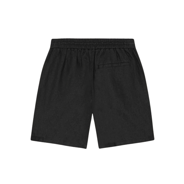 Tap Shoe Black Drawstring Linen Shorts