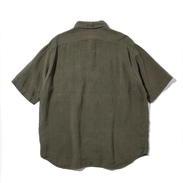 Olive French Linen Gran Pa S/S Shirt