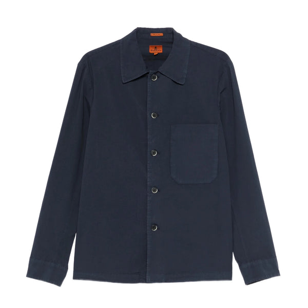 Navy Cedrone Cotton Overshirt
