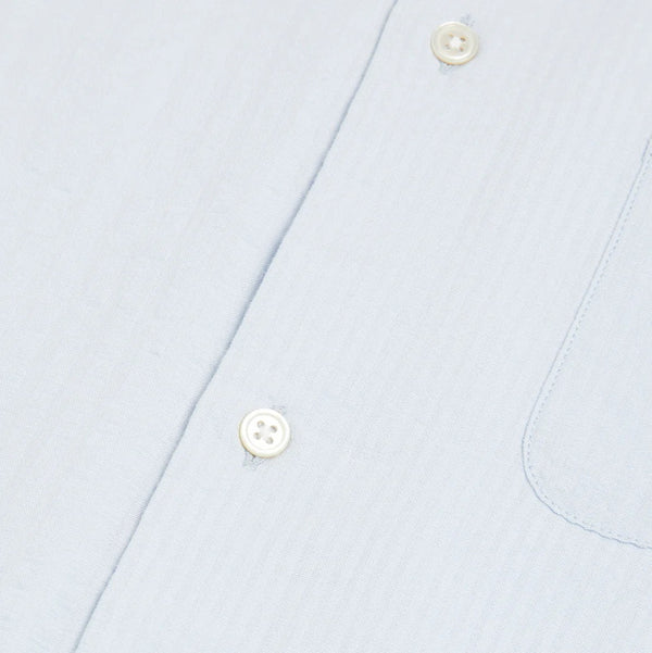 N°114 Lax Light Blue Seersucker Cotton S/S Shirt