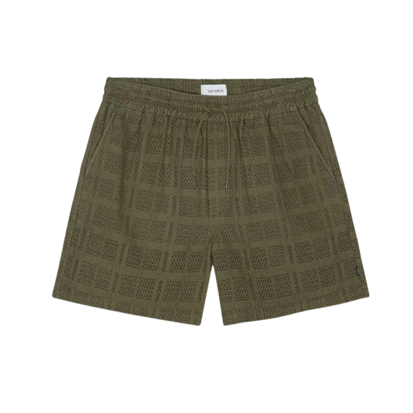 Olive Night Charlie Broderie Anglais Cotton Shorts