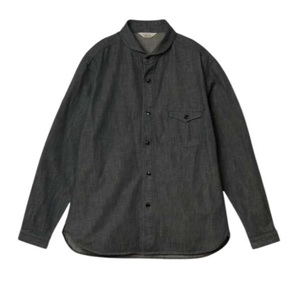 Grey Denim OR-5107 Shawl Collar Cotton Shirt