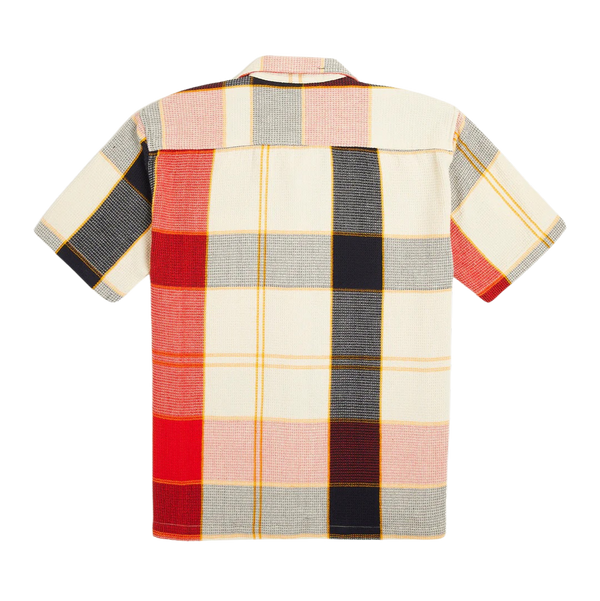 N°153 Lax Waffle Weave Madras Check Camp Collar Shirt