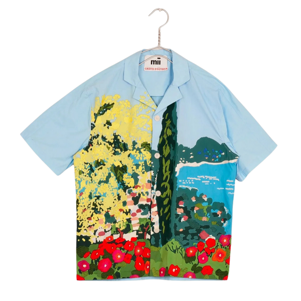Blue Print Anthony La Provence Hand Embroidered Cotton S/S Shirt