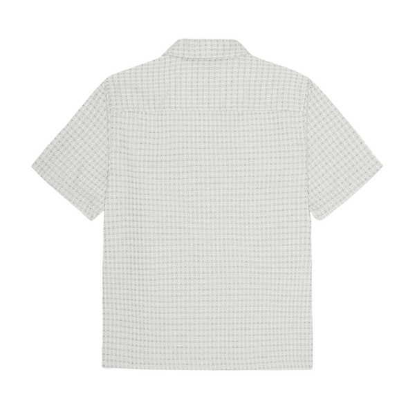 Light Ivory Check Seersucker Cotton S/S Shirt